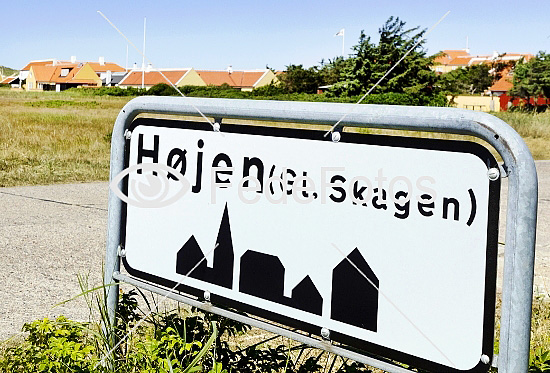 Byskilt med Højen (Gl. Skagen)