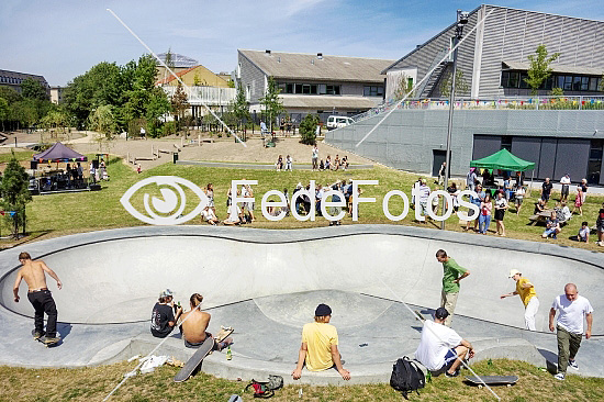 Klimasikring med skaterskål i park