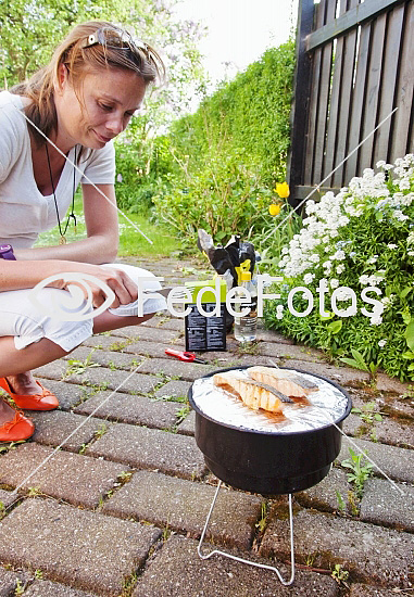 Laks på grill