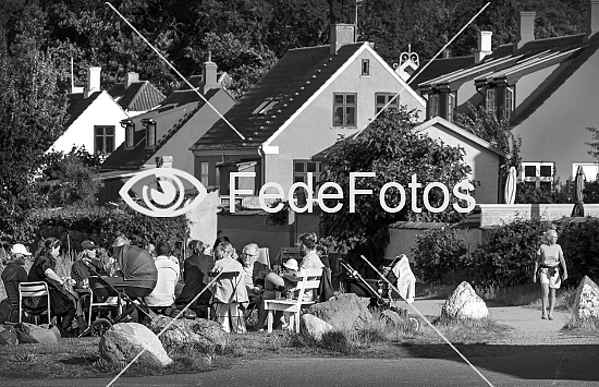 Familietræf ved langbord